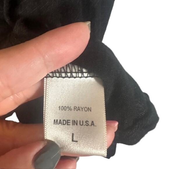 WallpapHER Black Sleeveless Beaded Sheer Upper Vest Women Sz L - Picture 7 of 9